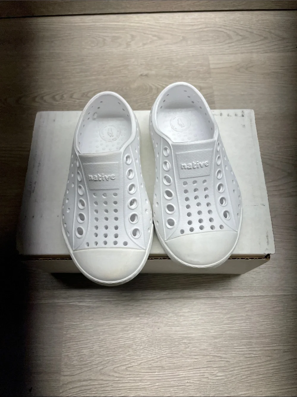 Native Kids White Slip-On Perforated Water Shoes #688
